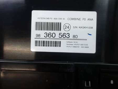 BLOC COMPTEURS PEUGEOT 208