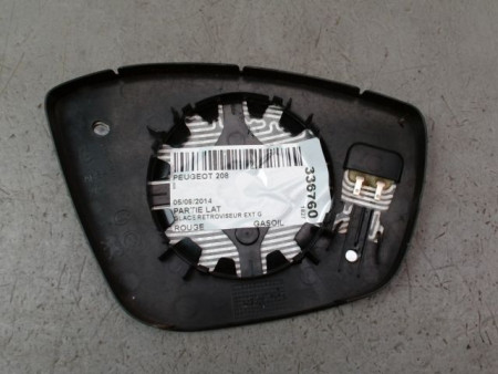 GLACE RETROVISEUR EXT G PEUGEOT 208 Phase 1 2012-...