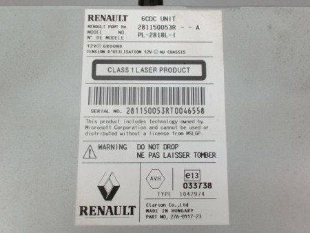 AUTORADIO RENAULT LAGUNA III CPÉ 2008-