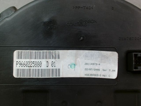 BLOC COMPTEURS CITROEN C3 I Phase 2 2005-2010