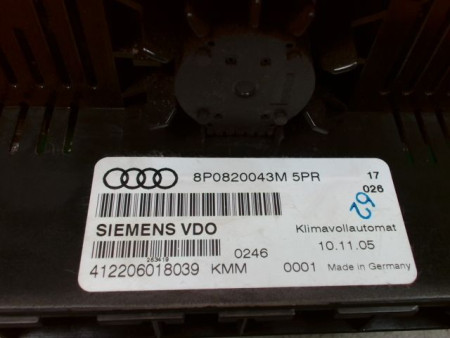 COMMANDE DE CHAUFFAGE AUDI A3 SPORTBACK II Phase 1 (8P) 2004-2008