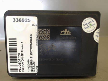 UNITE HYDRAULIQUE ABS PEUGEOT 208 Phase 1 2012-...