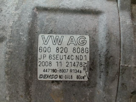 COMPRESSEUR AIR CONDITIONNE VOLKSWAGEN POLO IV Phase 2 (9N) 2005-2009