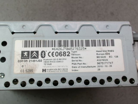 AUTORADIO PEUGEOT 5008 MONOSP. I Phase 1 2009-2013