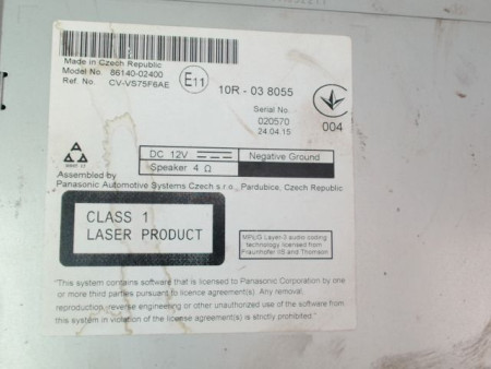 AUTORADIO TOYOTA AURIS 2010-