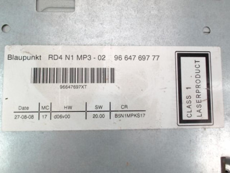 AUTORADIO CITROEN C4 I Phase 2 2008-2010