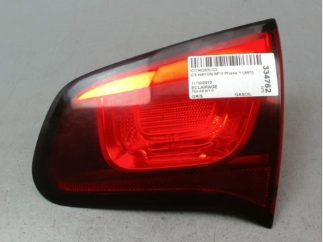 FEU ARRIERE INTERIEUR DROIT CITROEN C3 II Phase 1 (A51) 2009-2013