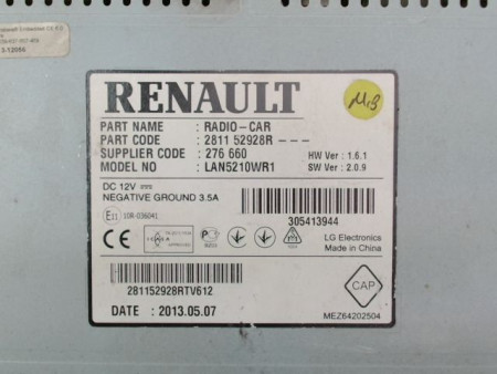 AUTORADIO RENAULT CLIO IV Phase 1 2012-...