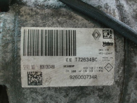 COMPRESSEUR AIR CONDITIONNE RENAULT CLIO IV Phase 1 2012-...