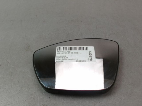GLACE RETROVISEUR EXT G PEUGEOT 208 2012-...