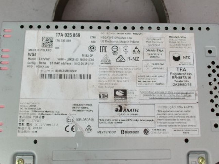 AUTORADIO VOLKSWAGEN POLO V 2009-...