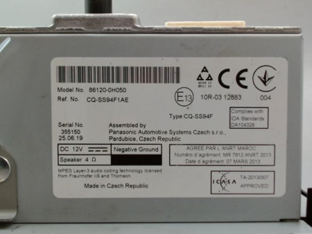 AUTORADIO CITROEN C1 5P