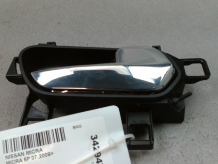 POIGNEE INTERIEURE PORTE ARRIERE DROIT NISSAN MICRA 2009-