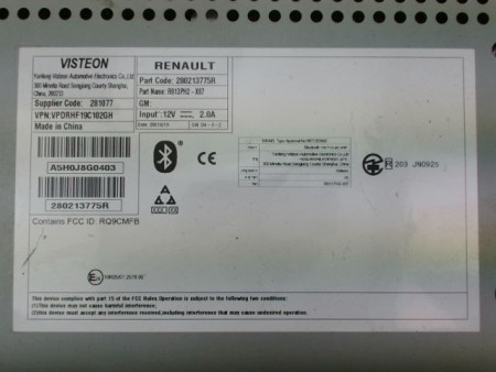 AUTORADIO RENAULT TWINGO III 2014-...