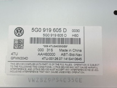 AUTORADIO VOLKSWAGEN GOLF VII Phase 1 (5G) 2012-...