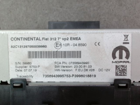 ECRAN GPS FIAT 500 II Phase 1 2007-...