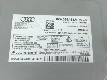 AUTORADIO AUDI A1 Phase 1 (8X) 2010-2015