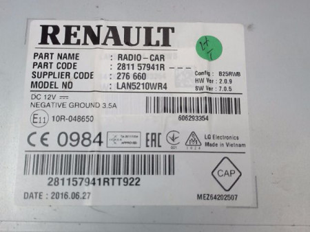 AFFICHEUR DIGITAL RENAULT CLIO IV Phase 1 2012-...