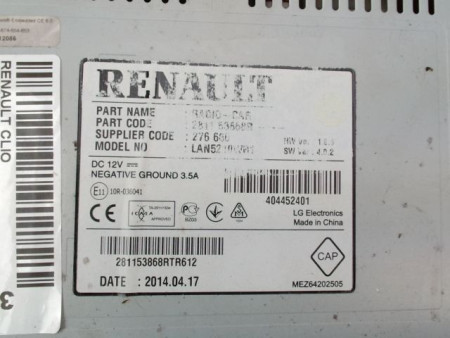 AFFICHEUR DIGITAL RENAULT CLIO IV Phase 1 2012-...