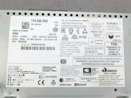 AUTORADIO VOLKSWAGEN POLO 2009-