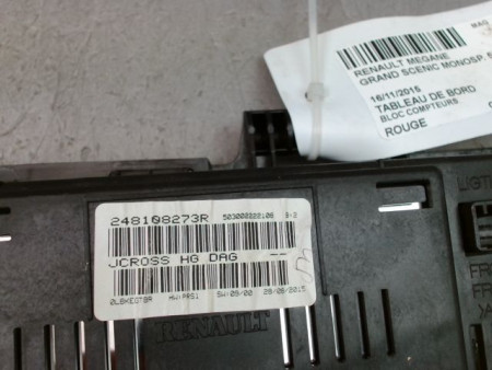 BLOC COMPTEURS RENAULT GRAND SCENIC MONOSP. III Phase 2 LONG 2011-2013