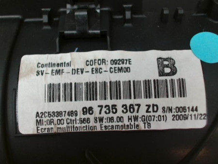 ECRAN GPS PEUGEOT 3008 BREAK I Phase 1 2009-2013