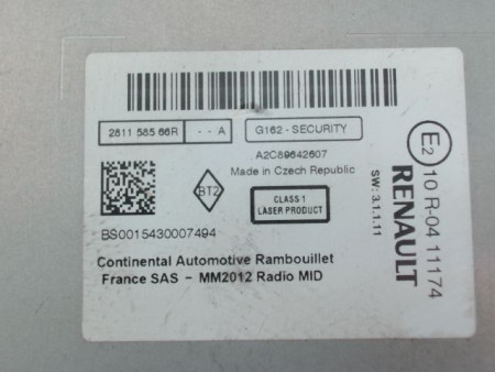 AUTORADIO RENAULT GRAND SCENIC MONOSP. III Phase 2 LONG 2011-2013