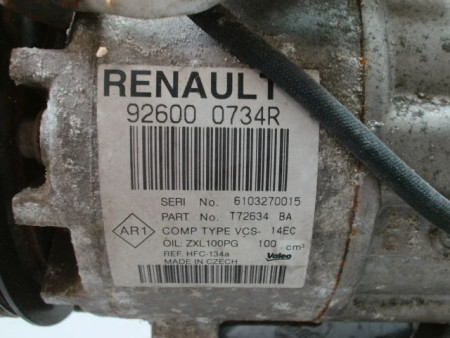 COMPRESSEUR AIR CONDITIONNE RENAULT CLIO IV Phase 1 2012-...