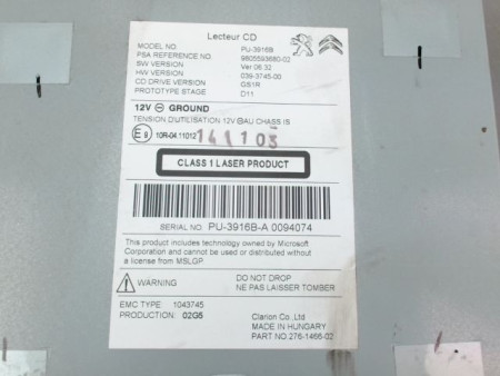 AUTORADIO PEUGEOT 308 2011-