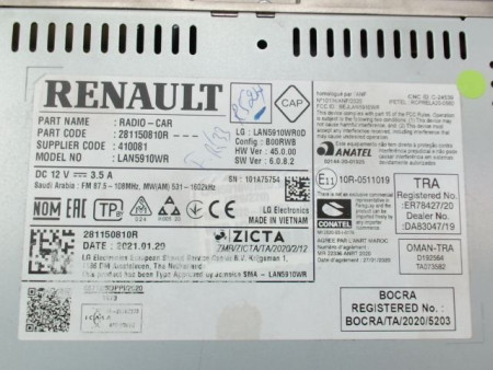 AUTORADIO DACIA SANDERO 2008-