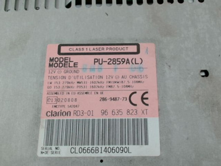 AUTORADIO PEUGEOT 206 + 2009-2013