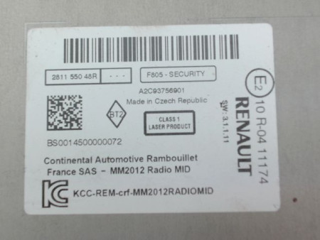 AUTORADIO RENAULT KOLEOS 2008-