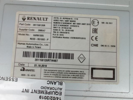 AUTORADIO DACIA DUSTER 2010-