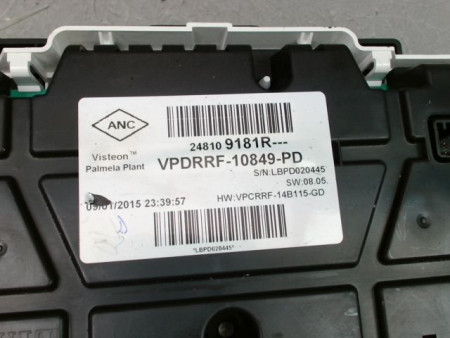 BLOC COMPTEURS RENAULT CAPTUR Phase 1 2013-...