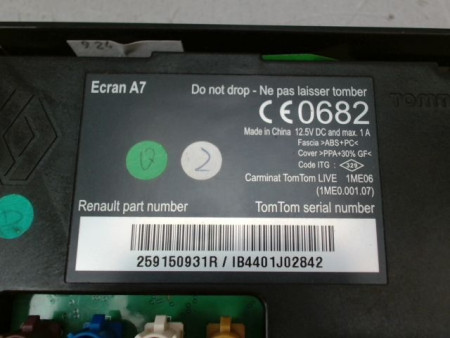 ECRAN GPS RENAULT MEGANE COUPE III Phase 2 2012-2014