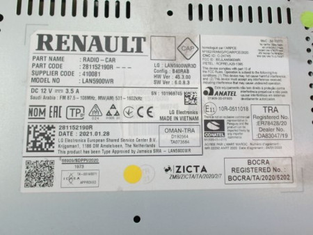 AUTORADIO DACIA SANDERO 2008-