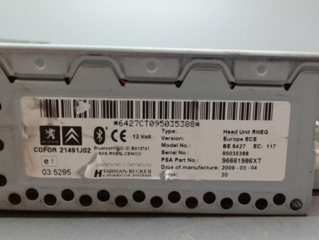 AUTORADIO CITROEN C4 PICASSO MONOSP. I 2007-2013
