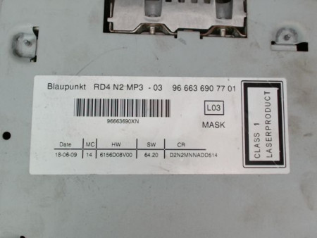 AUTORADIO PEUGEOT 407 BERL. Phase 2 2008-2011