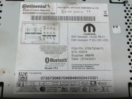 AUTORADIO CITROEN JUMPER 33LH TOLE 2002-