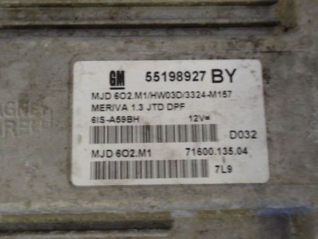 CALCULATEUR MOTEUR OPEL MERIVA MONOSP. I Phase 1 (A) 2003-2005