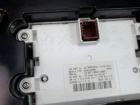 BLOC COMPTEURS PEUGEOT 3008 BREAK I Phase 1 2009-2013