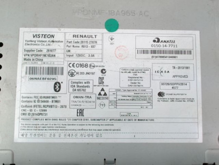 AUTORADIO RENAULT TWINGO III 2014-...